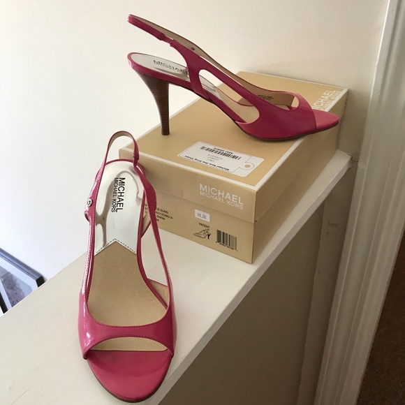 MICHAEL Michael Kors Shoes - Michael kors Pink Patent Leather slingback heels